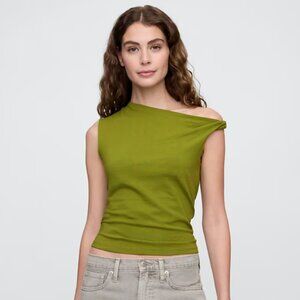 Sleeveless One-Shoulder Top